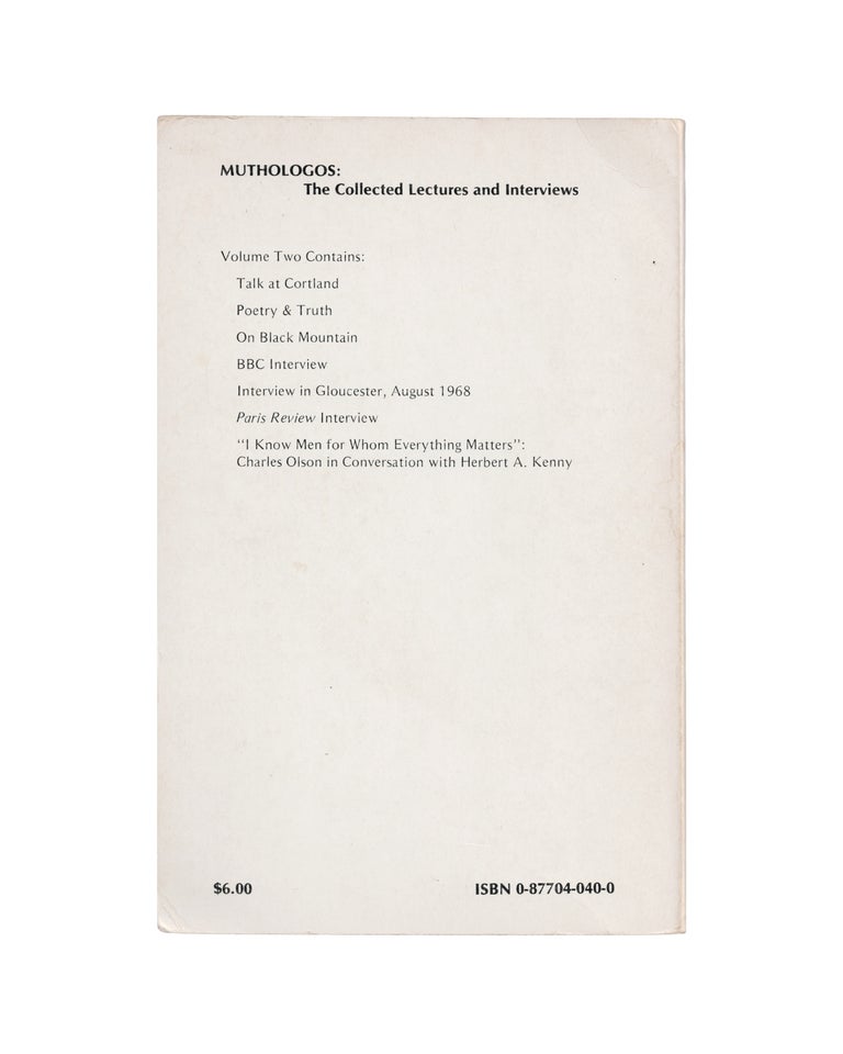 muthologos: the collected lectures & interviews vol. ii