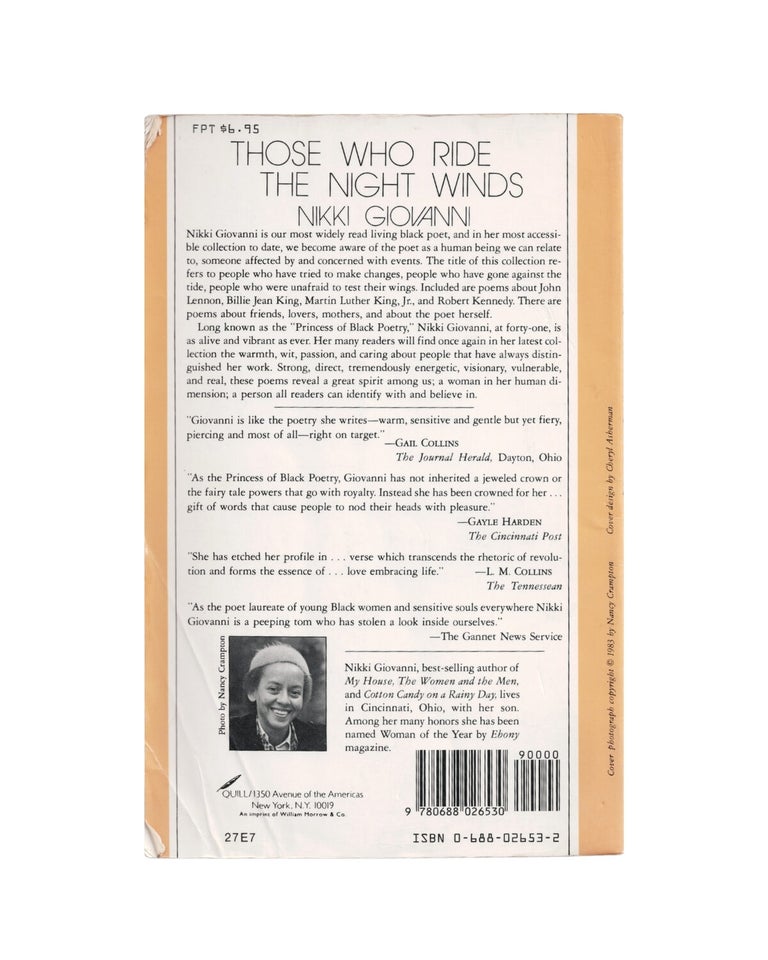 those who ride the night winds: poems
