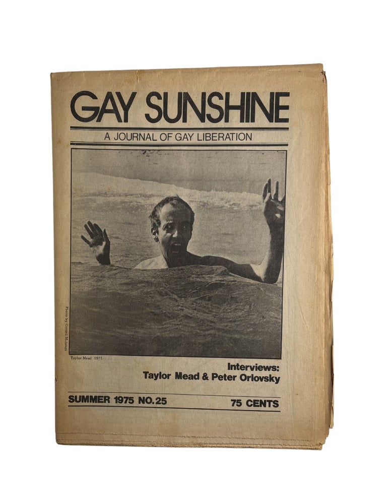 Item #2413 gay sunshine: a journal of gay liberation. gay sunshine collective