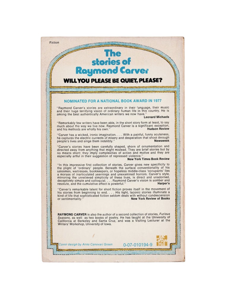 will you please be quiet, please?: the stories of raymond carver