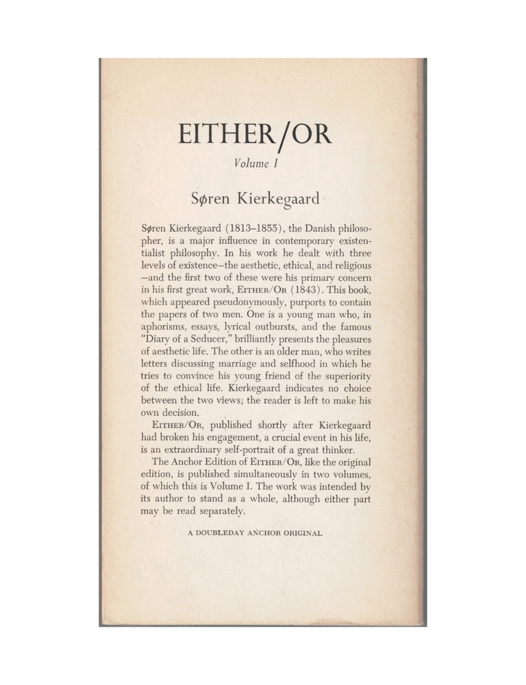 either/or (2 vols)