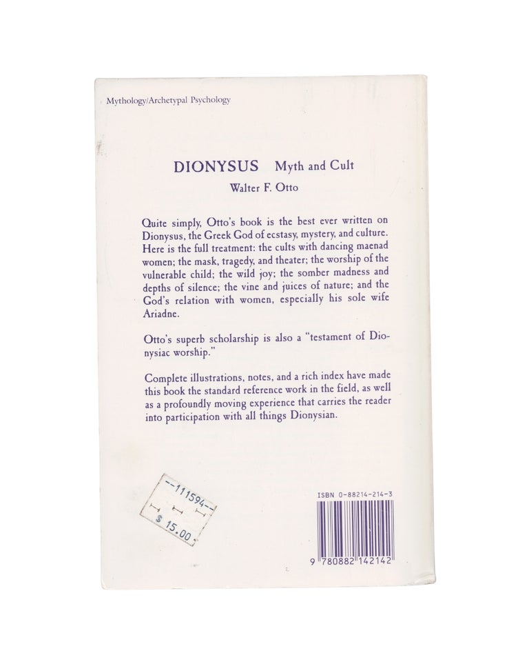 dionysus: myth and cult