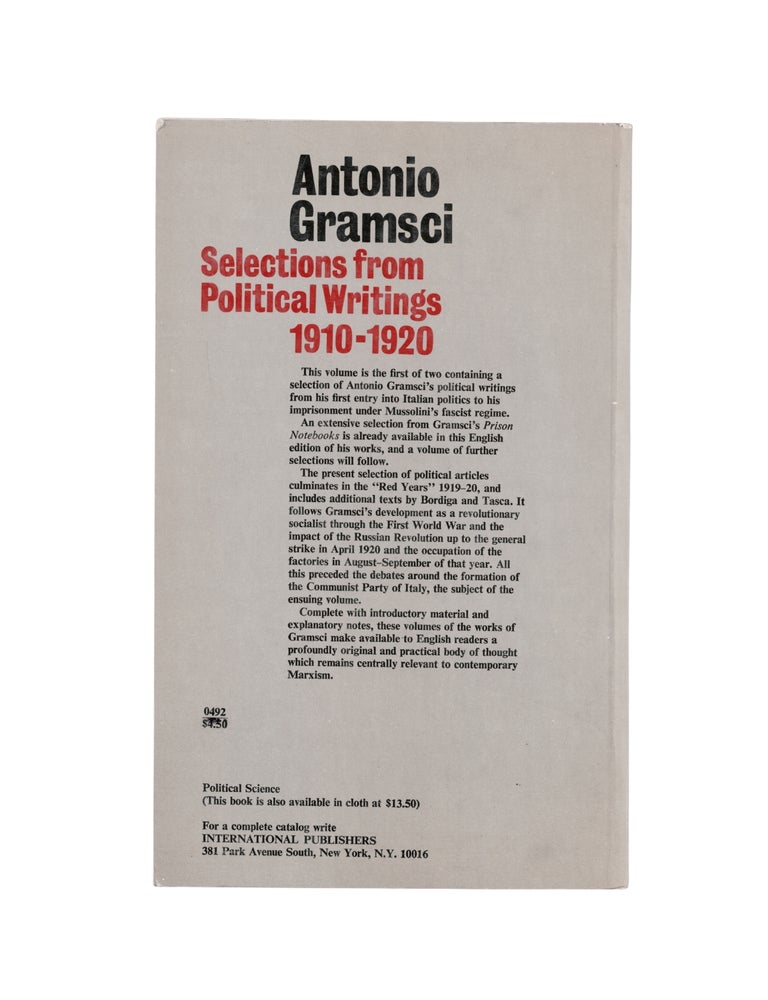 selections from political writings 1910–1920