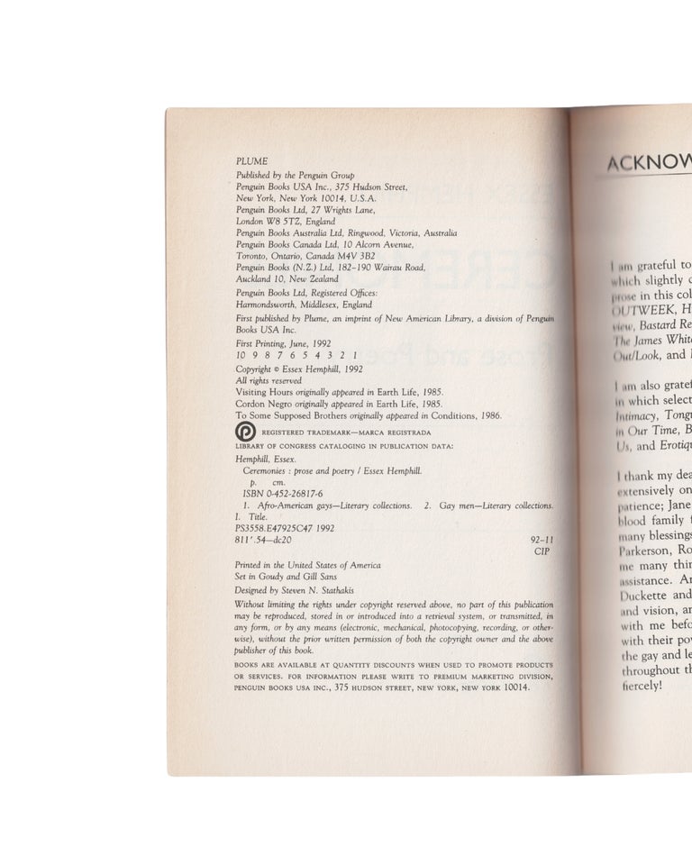 ceremonies: prose and poetry