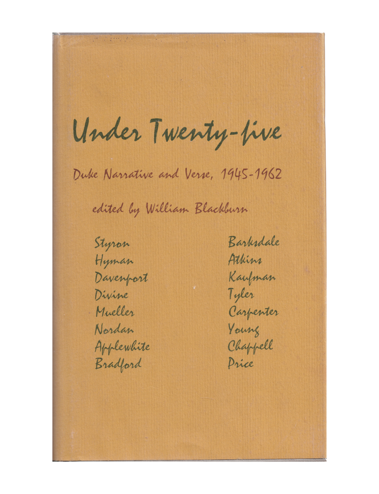 Item #2558 under twenty-five: duke narrative and verse, 1945-1962. william blackburn