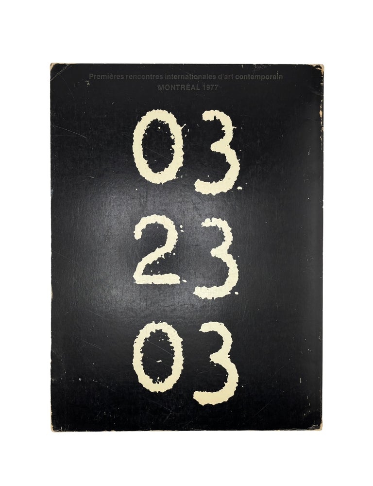 03 23 03: premieres rencontres internationales d'art contemporain