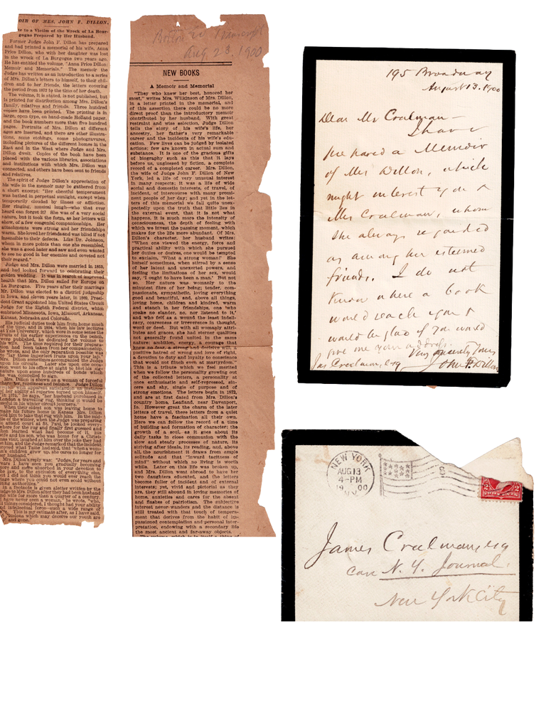 anna price dillon: memoir and memorials