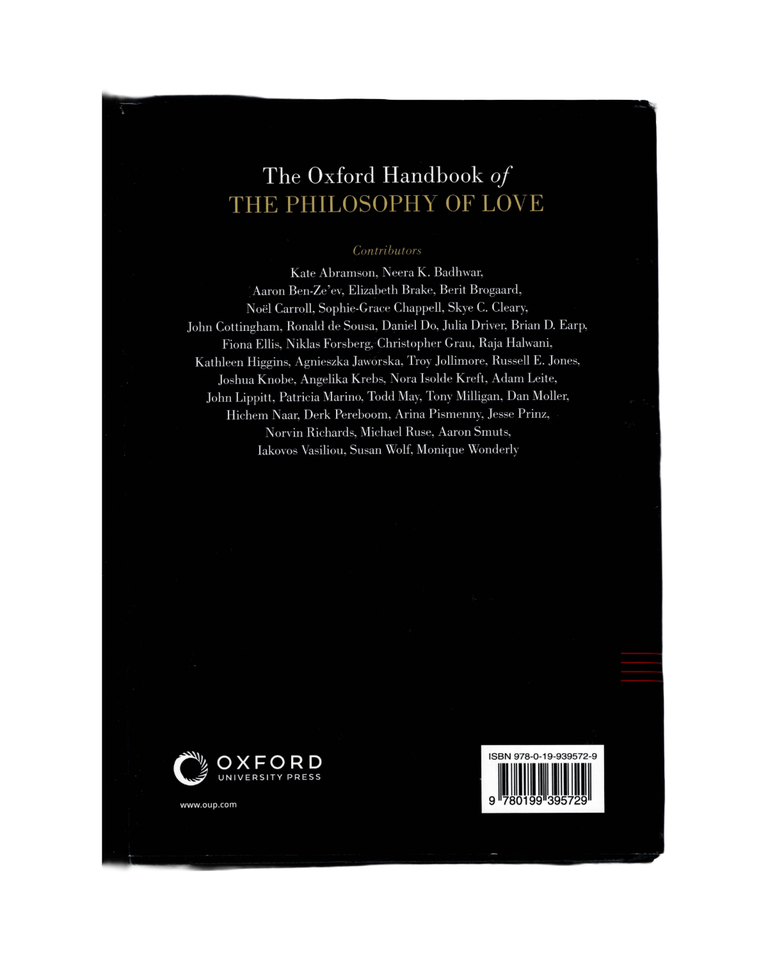 the oxford handbook of the philosophy of love