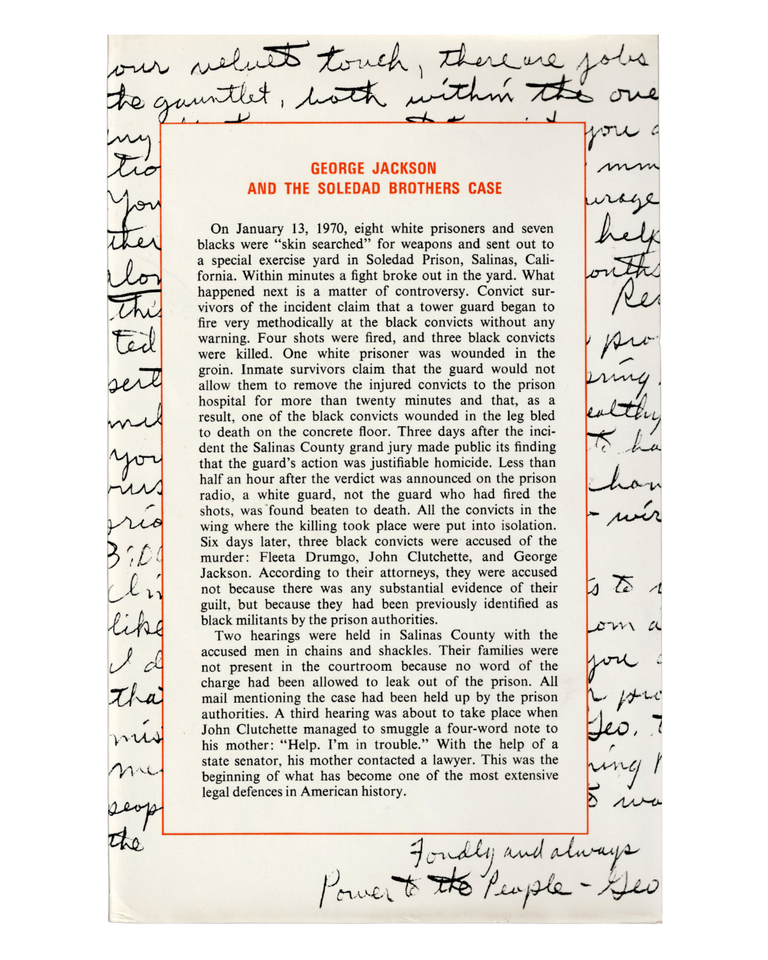 soledad brother: the prison letters of george jackson