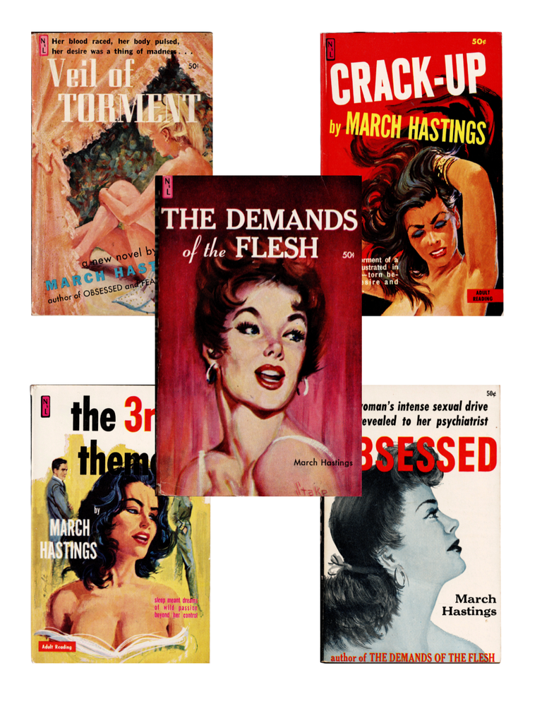 lesbian pulp novels by sally m. singer] the demands of the flesh, the third theme, crack-up, veil...