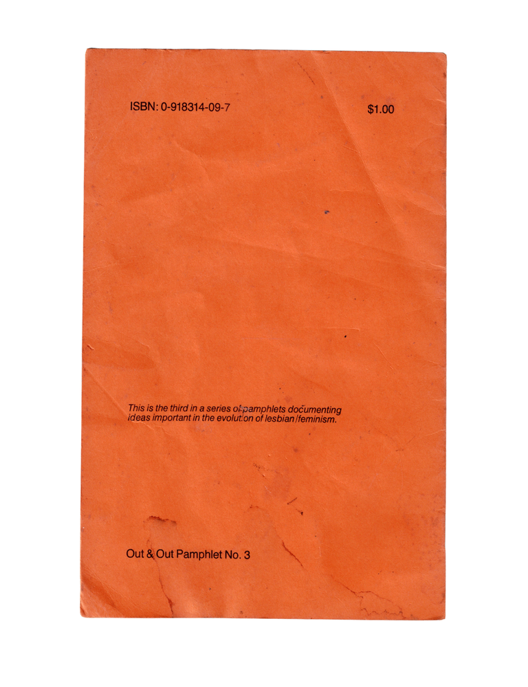 uses of the erotic: the erotic as power (out & out pamphlet no. 3)