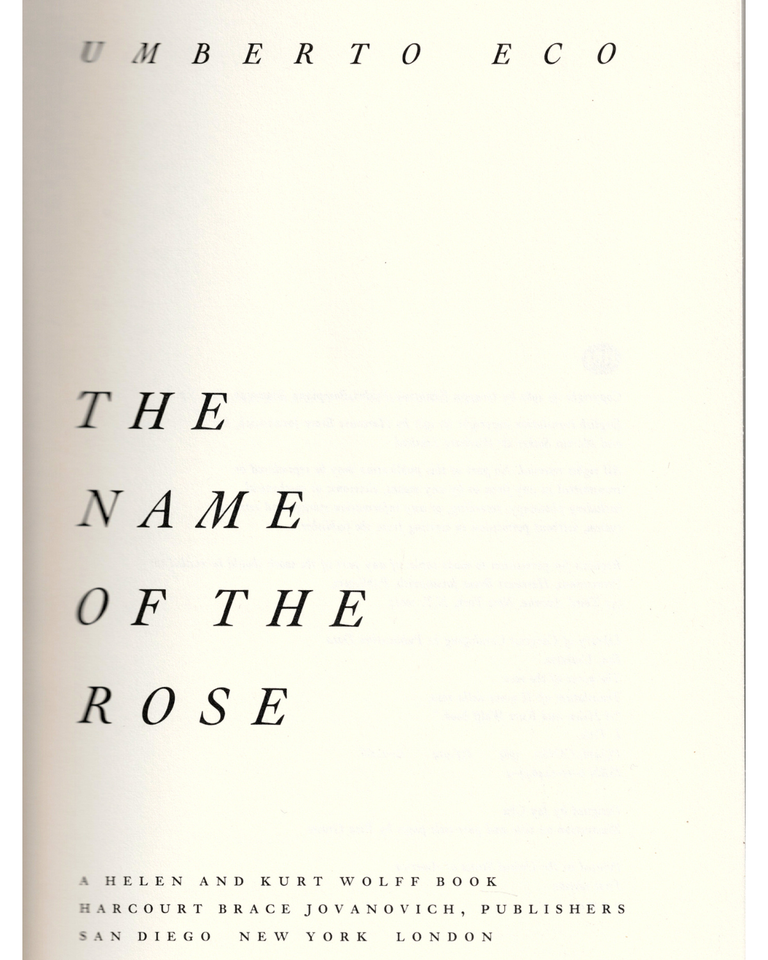 the name of the rose