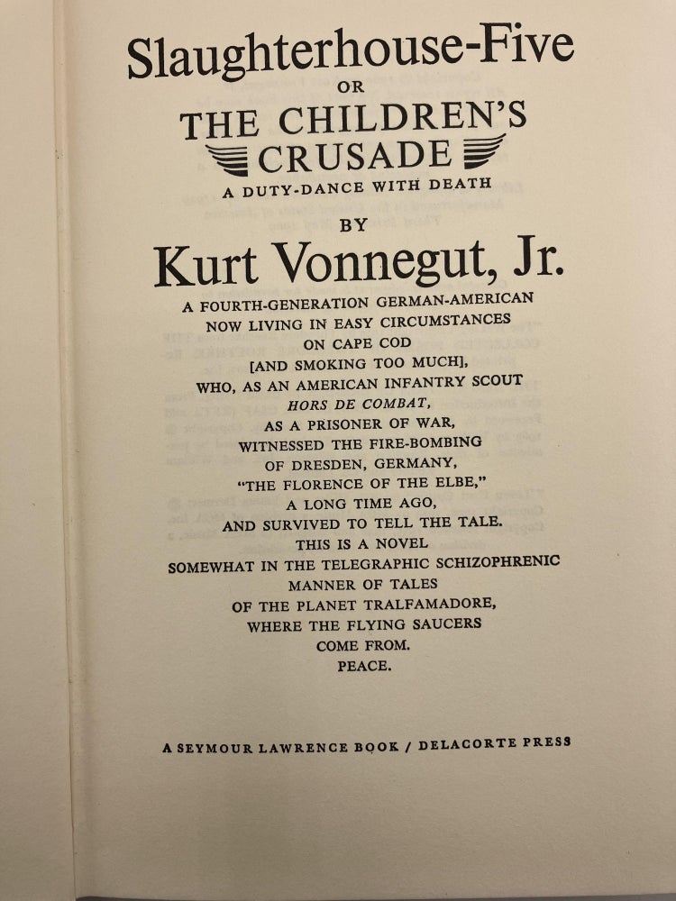 slaughterhouse-five (or, the children's crusade: a duty-dance with death)
