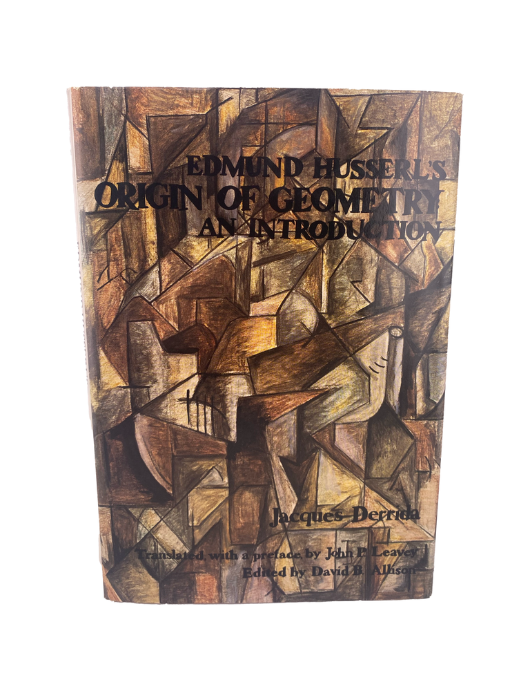 Item #957 edmund husserl's origin of geometry: an introduction. jacques derrida