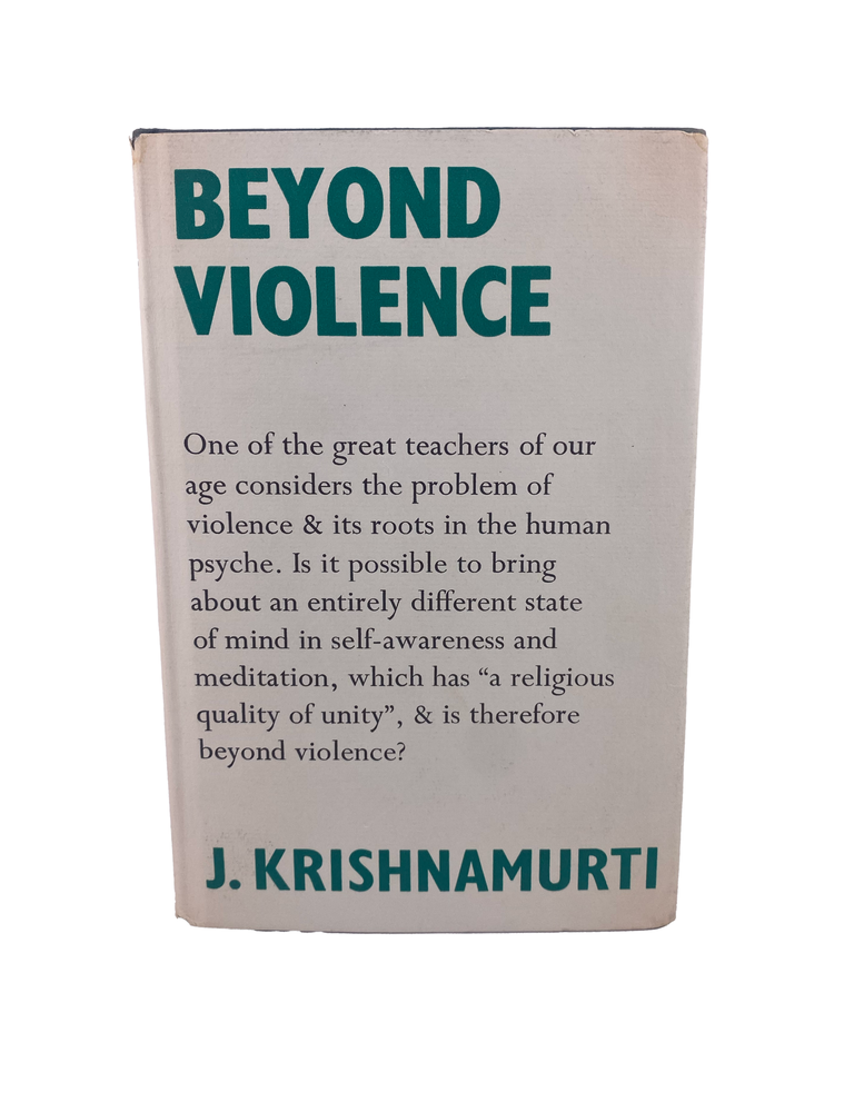 Item #959 beyond violence. j. krishnamurti
