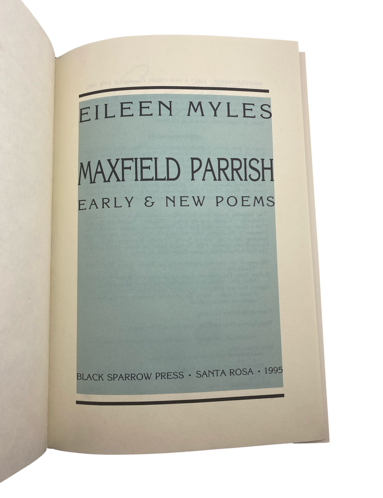 maxfield parrish: early & new poems